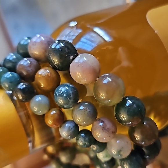 Indian Agate Beaded Layering Bracelets - Picture 3 of 6